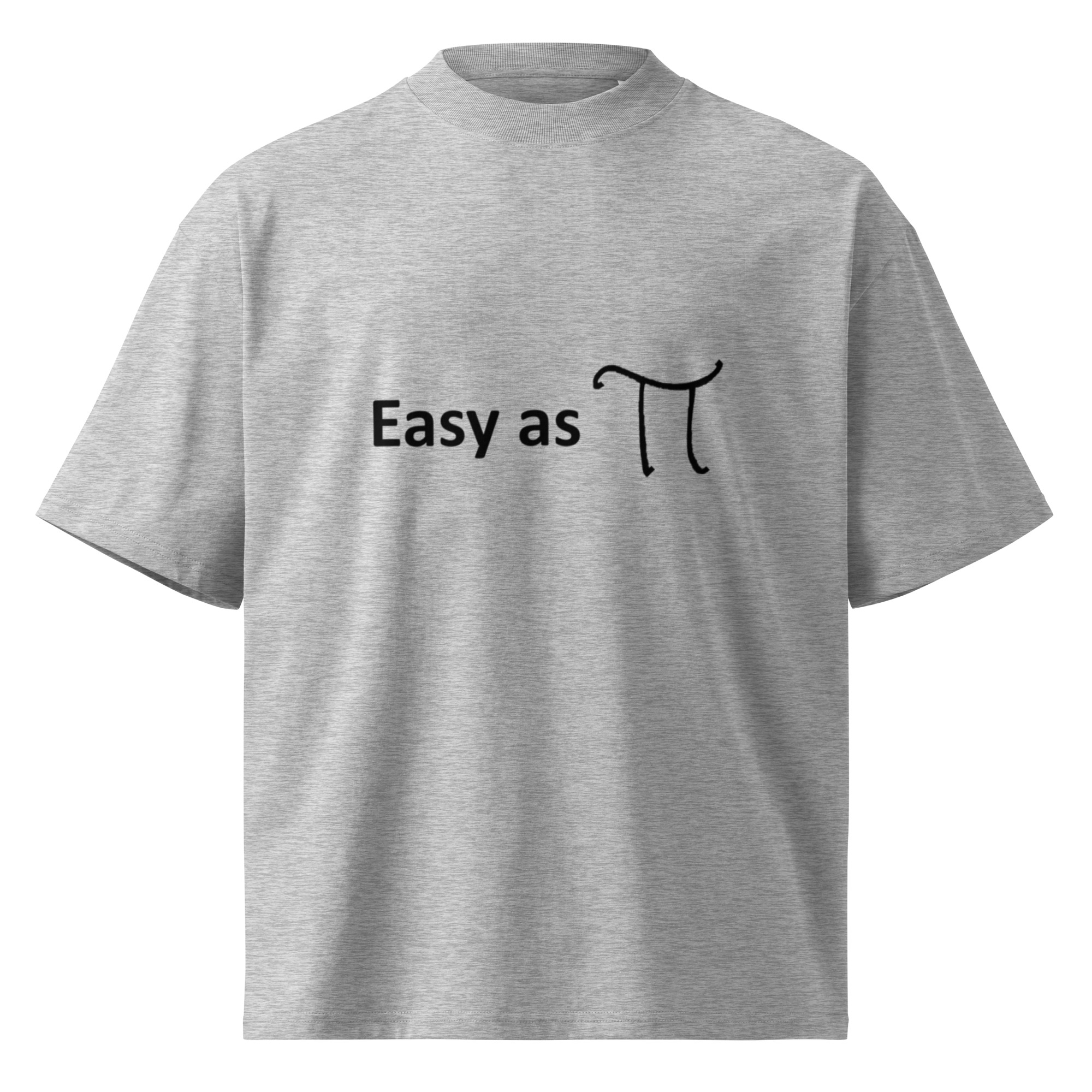 Easy as Pi. Men's Oversized High Neck T-Shirt - Image 2