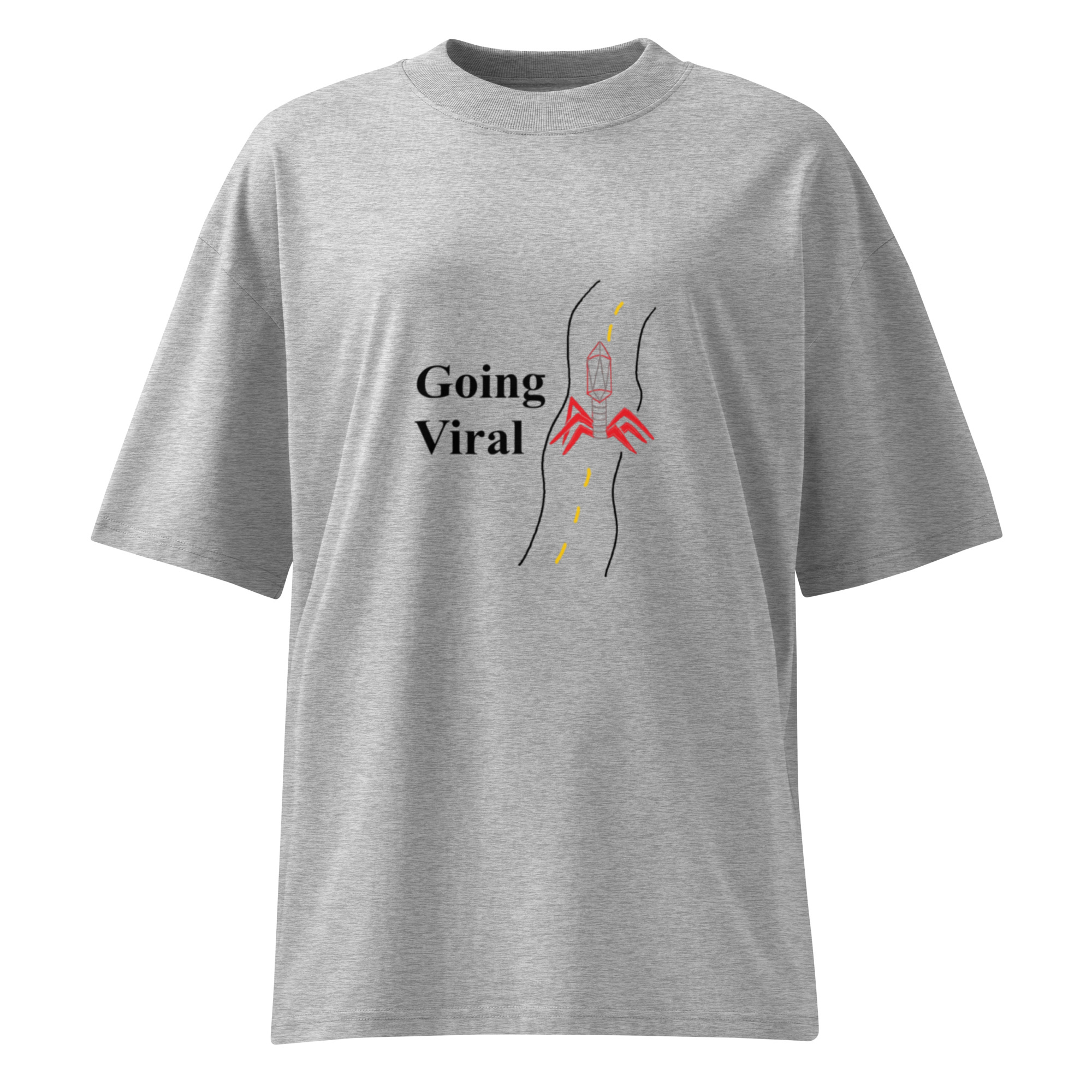 Going Viral. Men's Oversized High Neck T-Shirt - Image 8