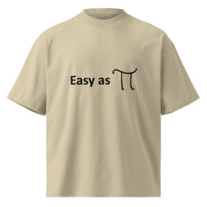 Easy as Pi. Men's Oversized High Neck T-Shirt