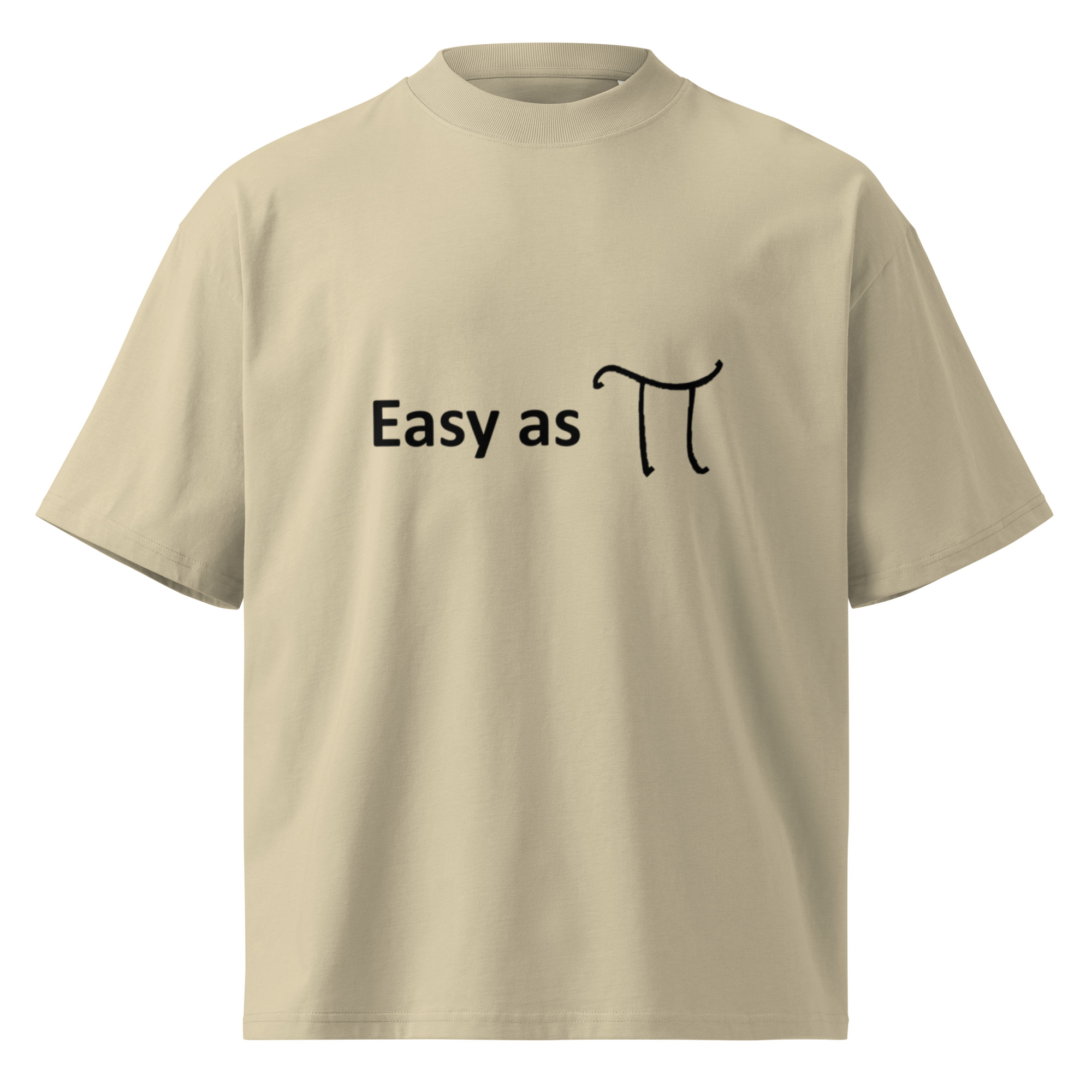 Easy as Pi. Men's Oversized High Neck T-Shirt