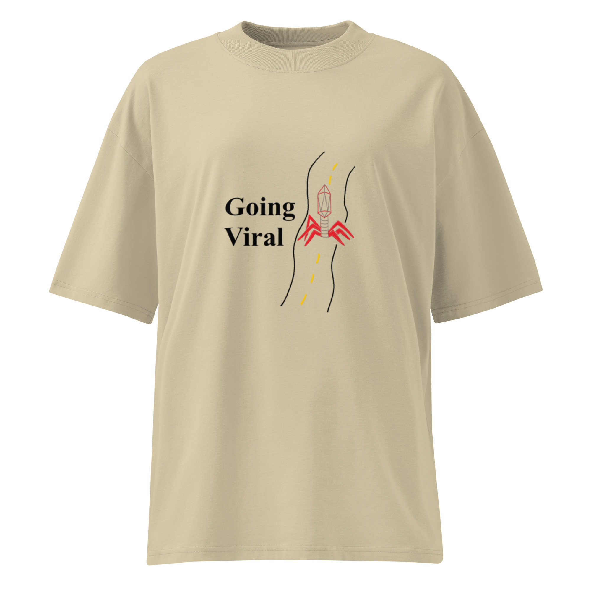 Going Viral. Men's Oversized High Neck T-Shirt - Image 9