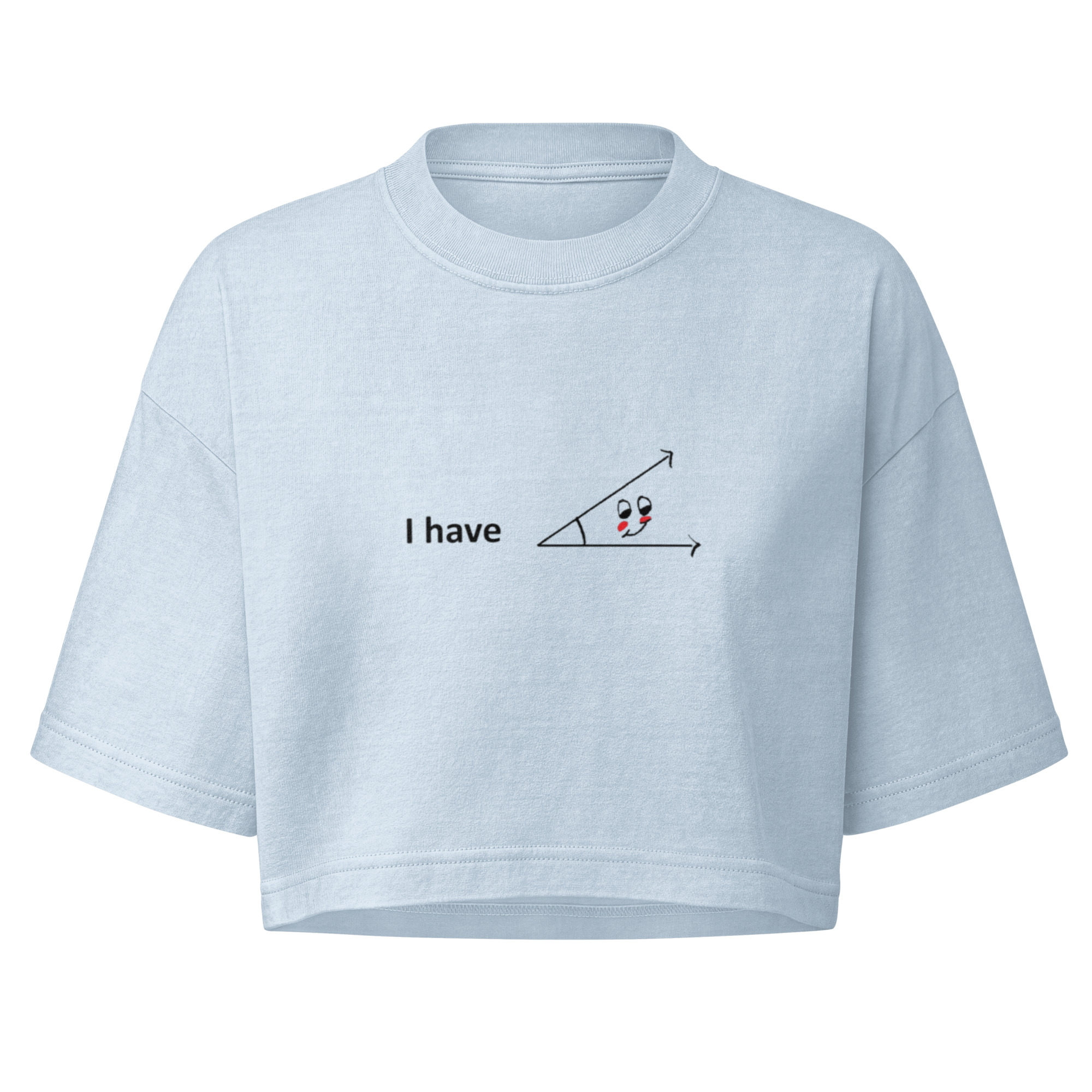 I Have Acute Angle. Women’s Garment Dye Cropped Tee - Image 2