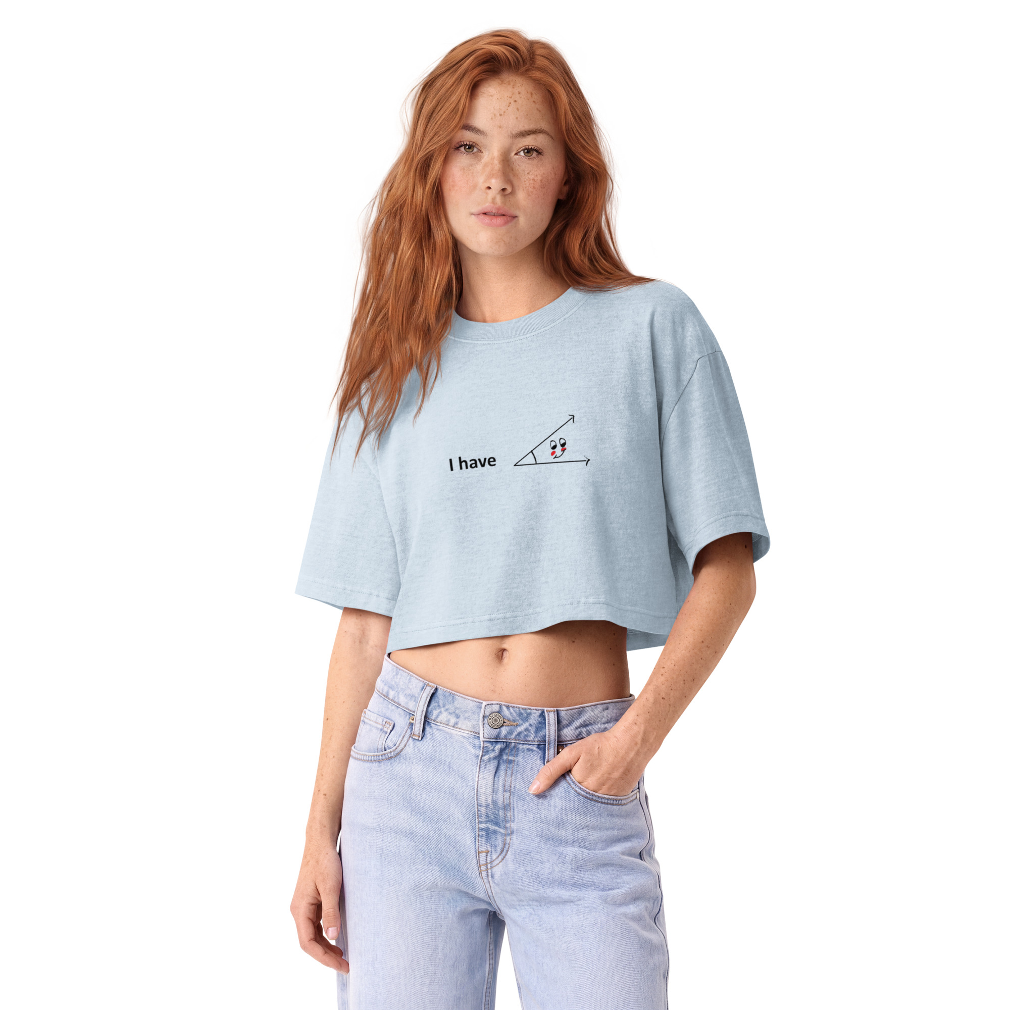 I Have Acute Angle. Women’s Garment Dye Cropped Tee - Image 4
